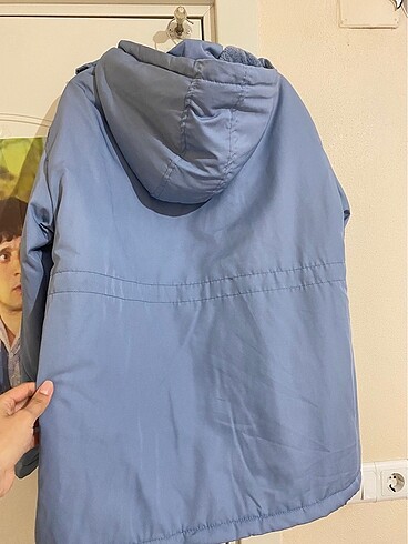 m Beden mavi Renk Bershka kadın mont