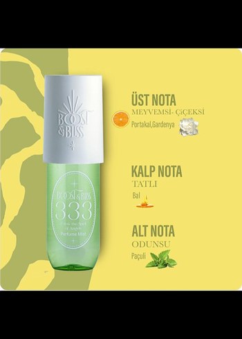 Diğer bliss and boost 333 body mist