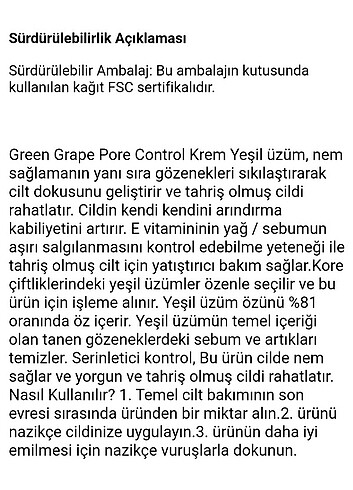Diğer Frudia gözenek kontrol yüz kremi