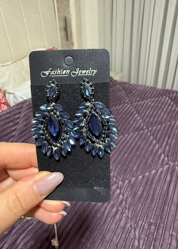 Mavi Parlak Cam Taşlı Kadın Tacı - Görsel 2