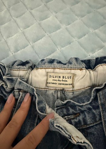 Gri Bağcıklı Salaş Kadın Kot Pantolon - Görsel 2