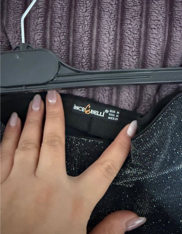 Gri Simli Kadın Uzun Kumaş Pantolon - Görsel 2