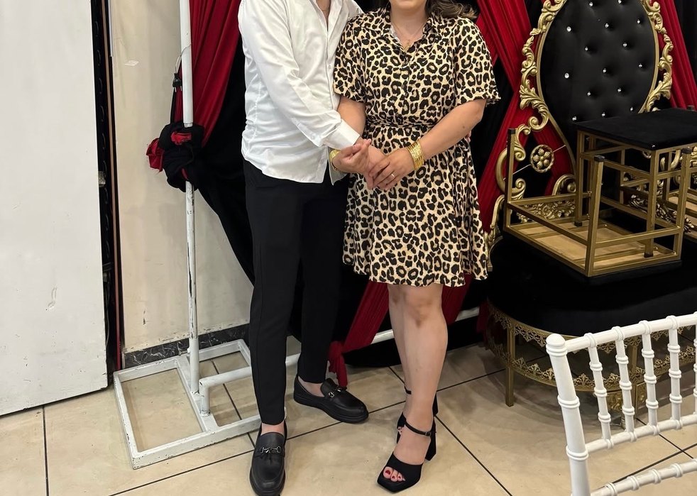 Leopar Desenli Kemerli Midi Elbise - Görsel 3