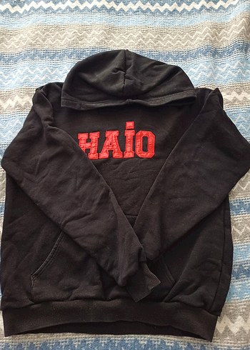Kapüşonlu Siyah Sweatshirt