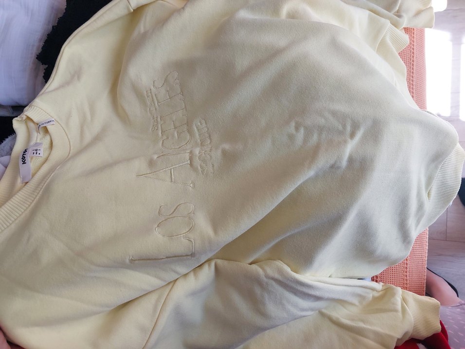 Limon sariis Oversize Kadın Sweatshirt - Görsel 2