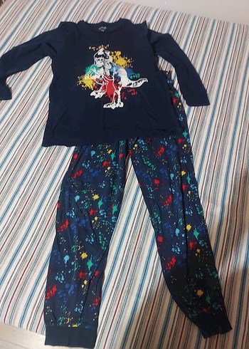 Erkek Çocuk Baskılı Uzun Kollu Pijama Takımı - Görsel 2