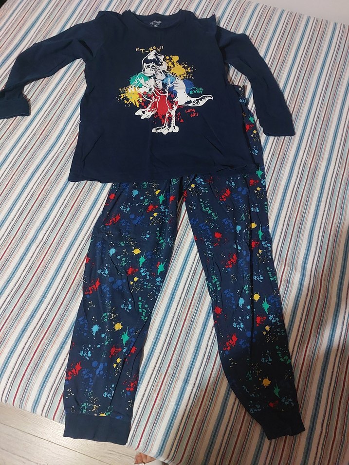 Erkek Çocuk Baskılı Uzun Kollu Pijama Takımı - Görsel 3