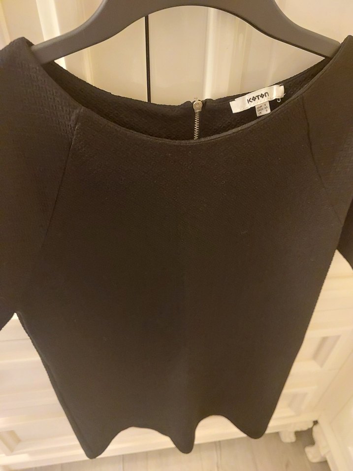 Kadın Siyah Kısa Kollu elbise - Görsel 4