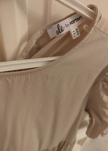 Bej Rahat Kesim elbise - Görsel 2