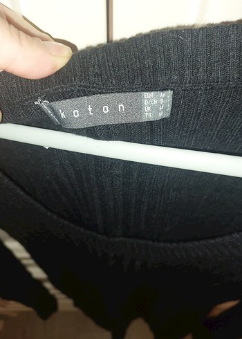 Koton Düğmeli V Yaka Siyah Kadın Triko