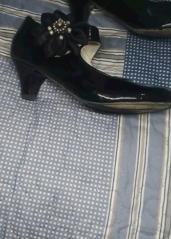 Kız Çocuk topuklu babet ayakkabı - Görsel 4