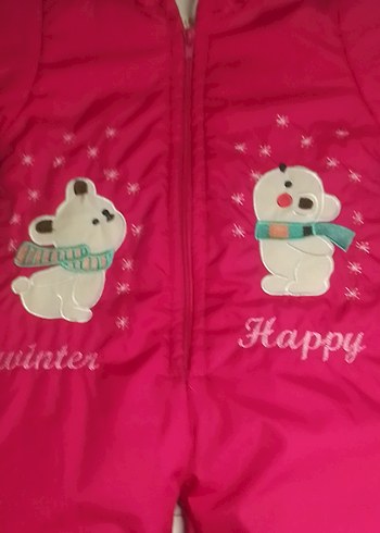 Kapüşonlu Fermuarlı Pembe Bebek Tulumu - Görsel 5