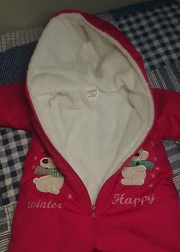 Kapüşonlu Fermuarlı Pembe Bebek Tulumu - Görsel 8