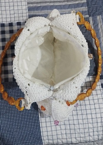 Boncuk Detaylı Örgü Kadın Çanta - Görsel 4