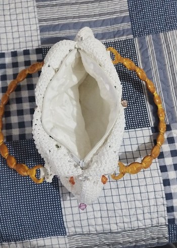 Boncuk Detaylı Örgü Kadın Çanta - Görsel 3