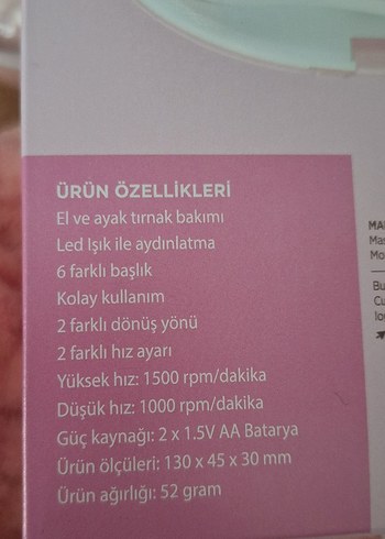 Beden Renk Pembe Pastel Manikür Pedikür Seti