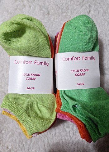 Comfort Family 20'li Kadın Pamuk Çorap Seti