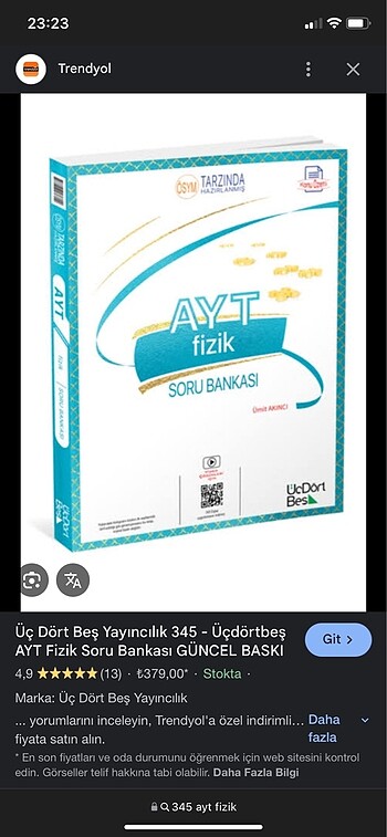 345 AYT Fizik soru bankası