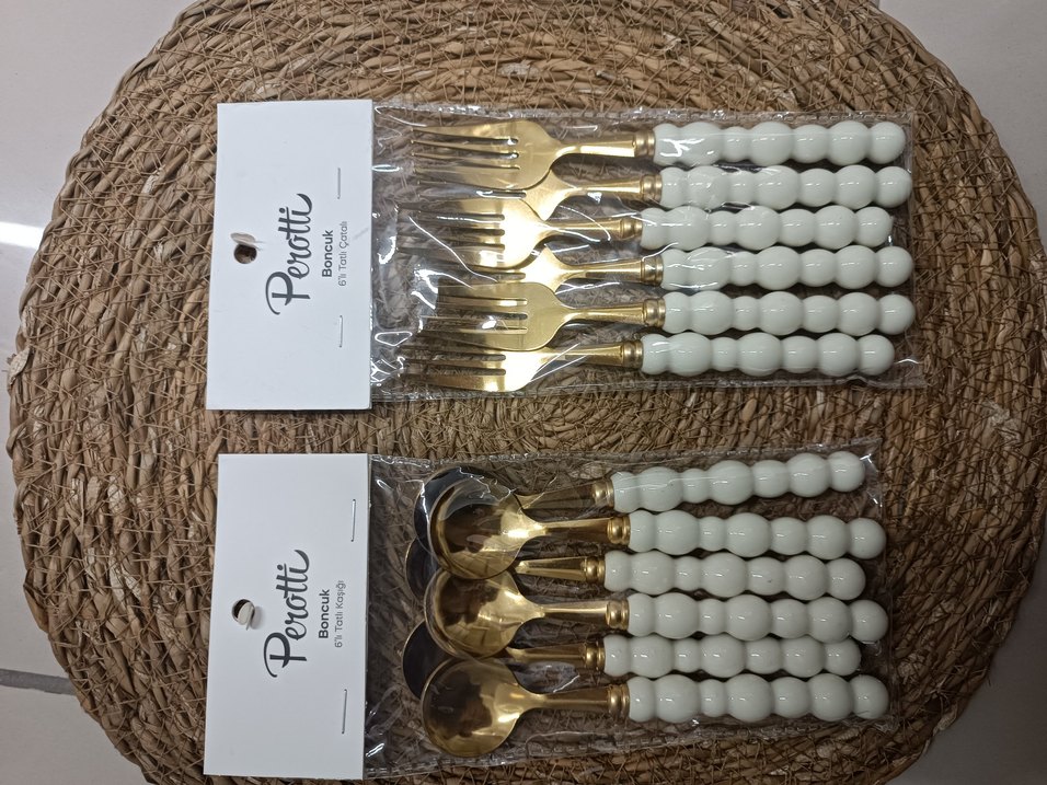 Boncuk Model Kaşık Çatal Bıçak Takımı - Görsel 4