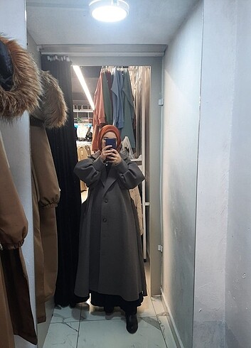 40 Beden gri Renk Kaşe kaban