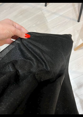 Siyah simli Straplez Midi Elbise - Görsel 5