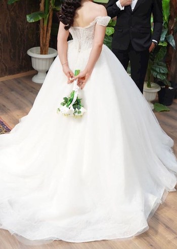 Modern Klasik Straplez Prenses Gelinlik - Görsel 4