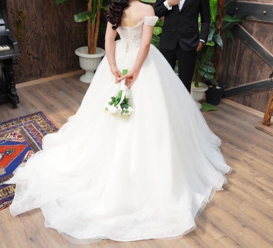 Modern Klasik Straplez Prenses Gelinlik - Görsel 4