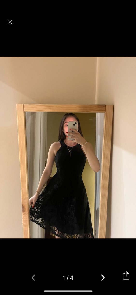 Dantel Detaylı Siyah Straplez Midi Elbise - Görsel 2