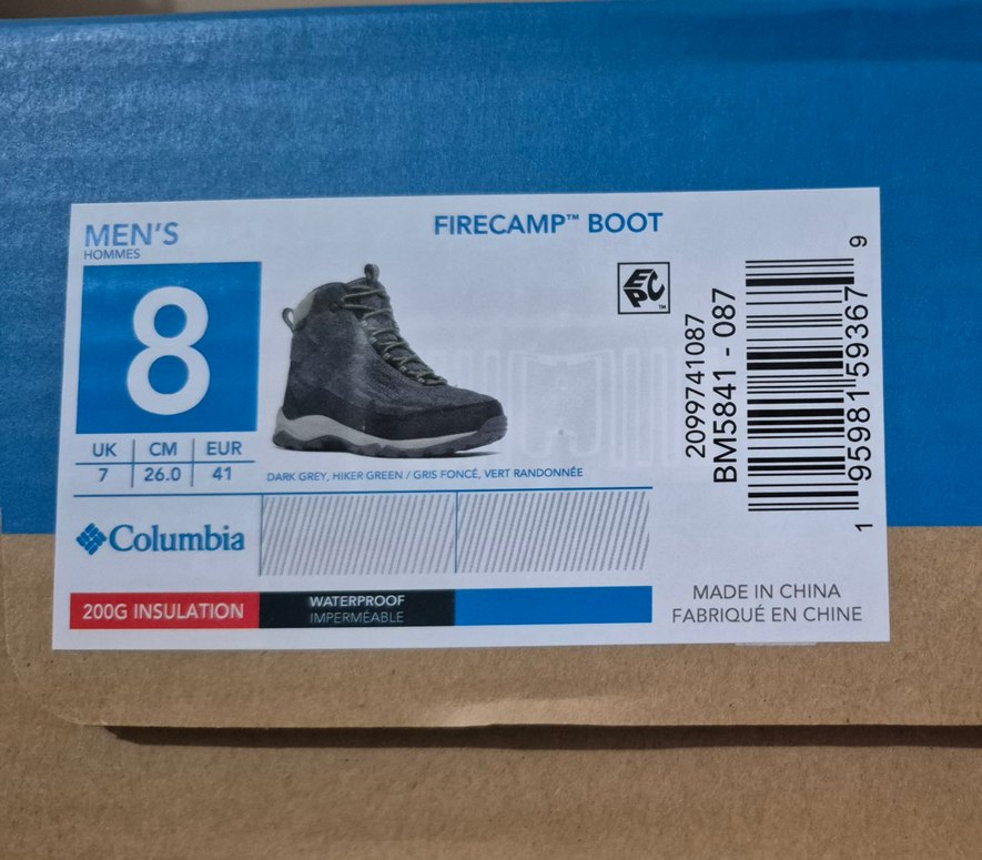 Columbia Firecamp Water Proof Erkek Kısa Bot Dark Grey 41 Numara - Görsel 3