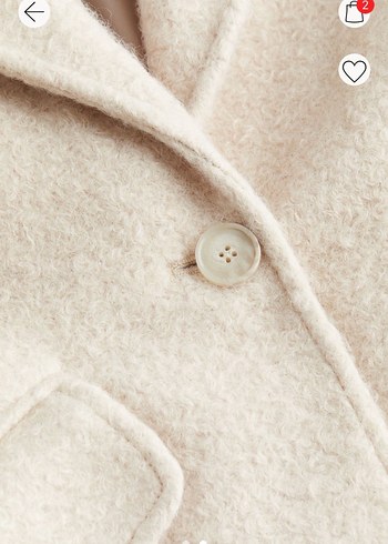 H&M Bej Kadın Midi Boy Kaban