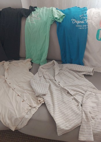 Düğmeli Erkek Kısa Kollu Şortlu Takım toplu - Görsel 7