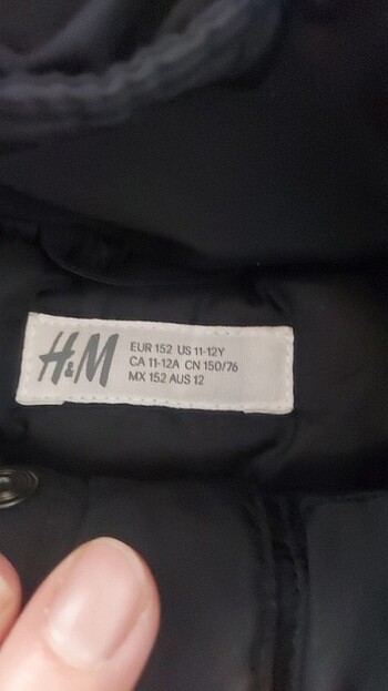 11-12 Yaş Beden siyah Renk H&M Erkek çocuk mont