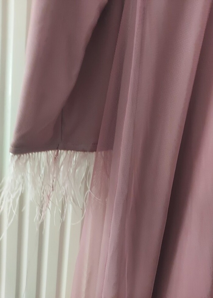 Uzeri tüllü elbise  - Görsel 4