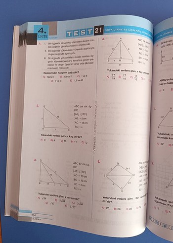 9. Sınıf Matematik Soru Bankası evrensel iletişim yayınları - Görsel 3
