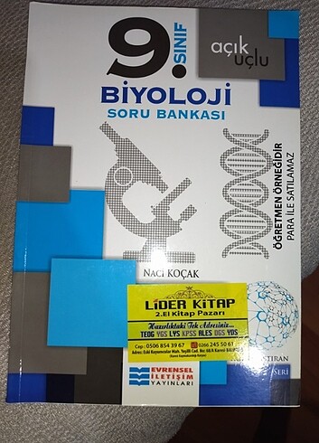 9.sınıf biyoloji soru Bankası evrensel iletişim yayınları 