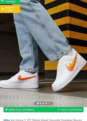 Nike Air Force erkek sneaker 45.5 no - Görsel 4