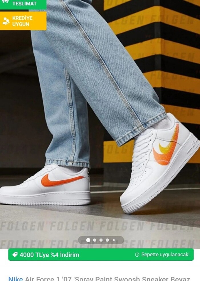 Nike Air Force erkek sneaker 45.5 no - Görsel 4