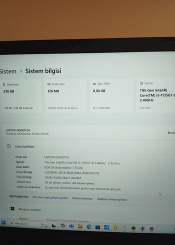 Asus X515EA laptop - Görsel 5