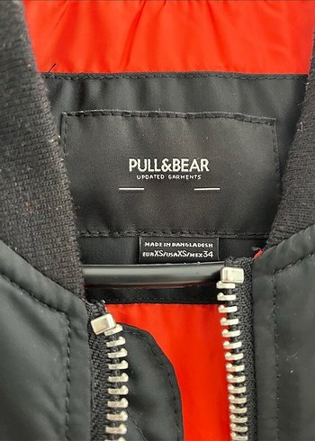 Pull and Bear Siyah bomber ceket