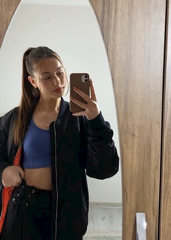 xs Beden Siyah bomber ceket