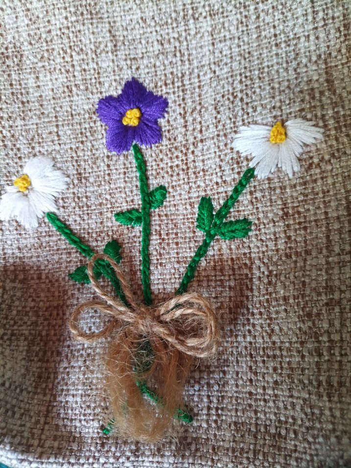 Nakışlı Bohem Çiçekli El Yapımı Çanta - Görsel 4