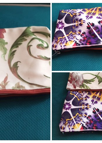 Çiçek Desenli Renkli Bohem# Makyaj Çantası#cüzdan# - Görsel 3