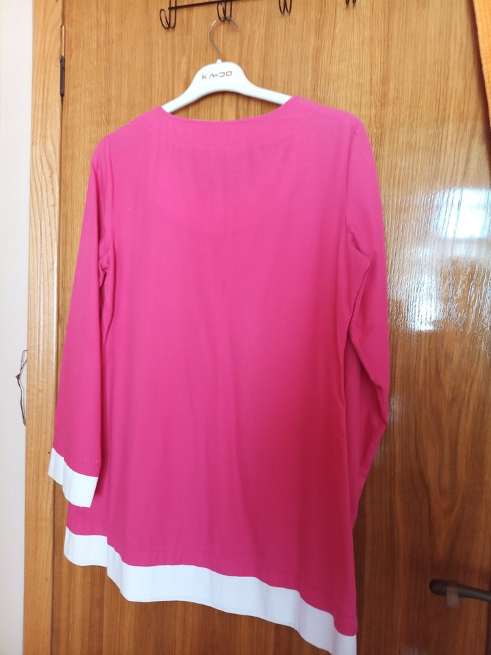 #hamile#Pembe# Nakışlı Uzun Kollu Tunik# - Görsel 4