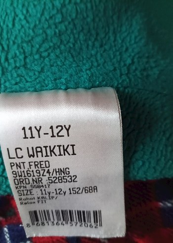 11-12 Yaş Beden Erkek Çocuk# eşofman # Pantolon#içi polar#11_12 yaş#Lc Waikiki#