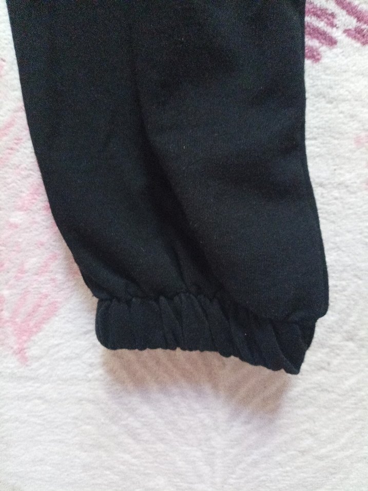 Siyah Rahat Kesim Kadın Eşofman Altı - Görsel 4