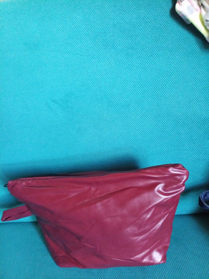 Bordo Fermuarlı Kadın portföy Çantası - Görsel 2