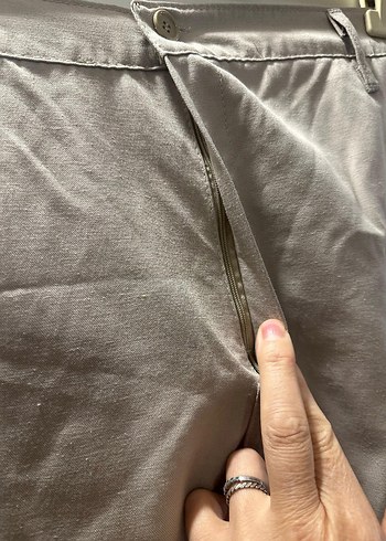 Diğer Bej Keten Salaş Midi Kadın Pantolon