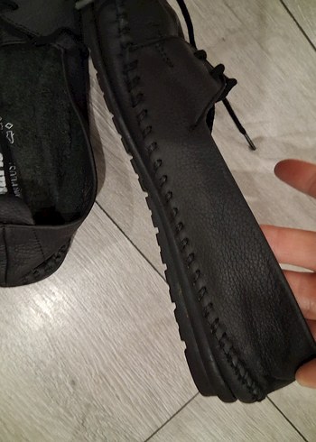 kadın Siyah bağcıklı babet - Görsel 6