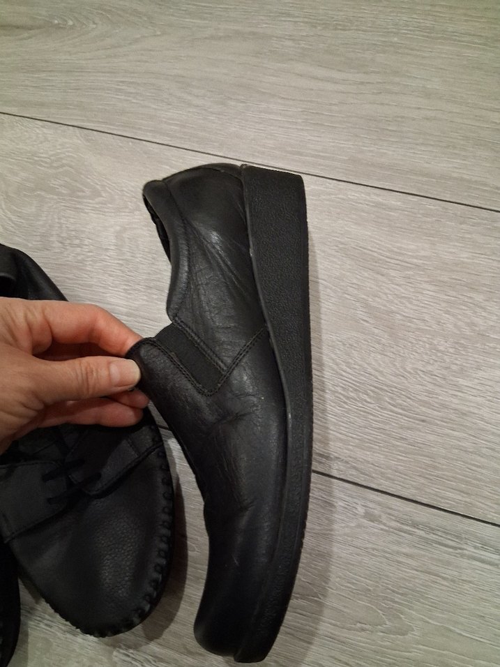 kadın Siyah bağcıklı babet - Görsel 5