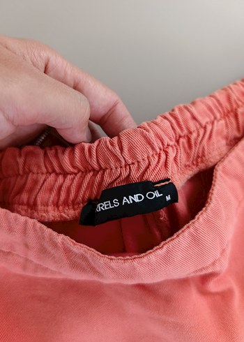 Kot Şort Etek Yandan Fermuarlı - Görsel 5